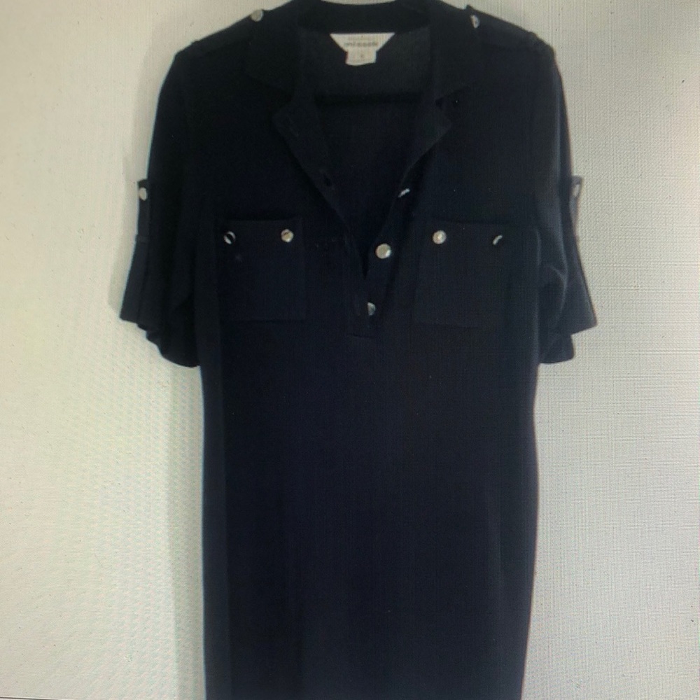 Mistook black acrylic short sleeve dress women’s